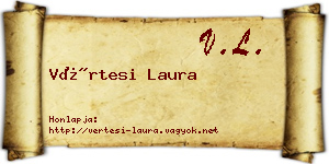 Vértesi Laura névjegykártya