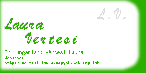 laura vertesi business card